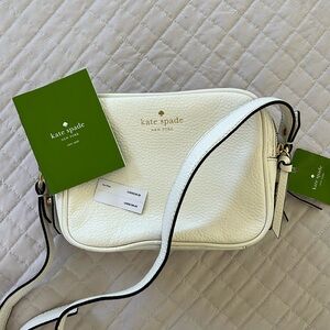 Kate Spade White Leather Bag Purse - Like New